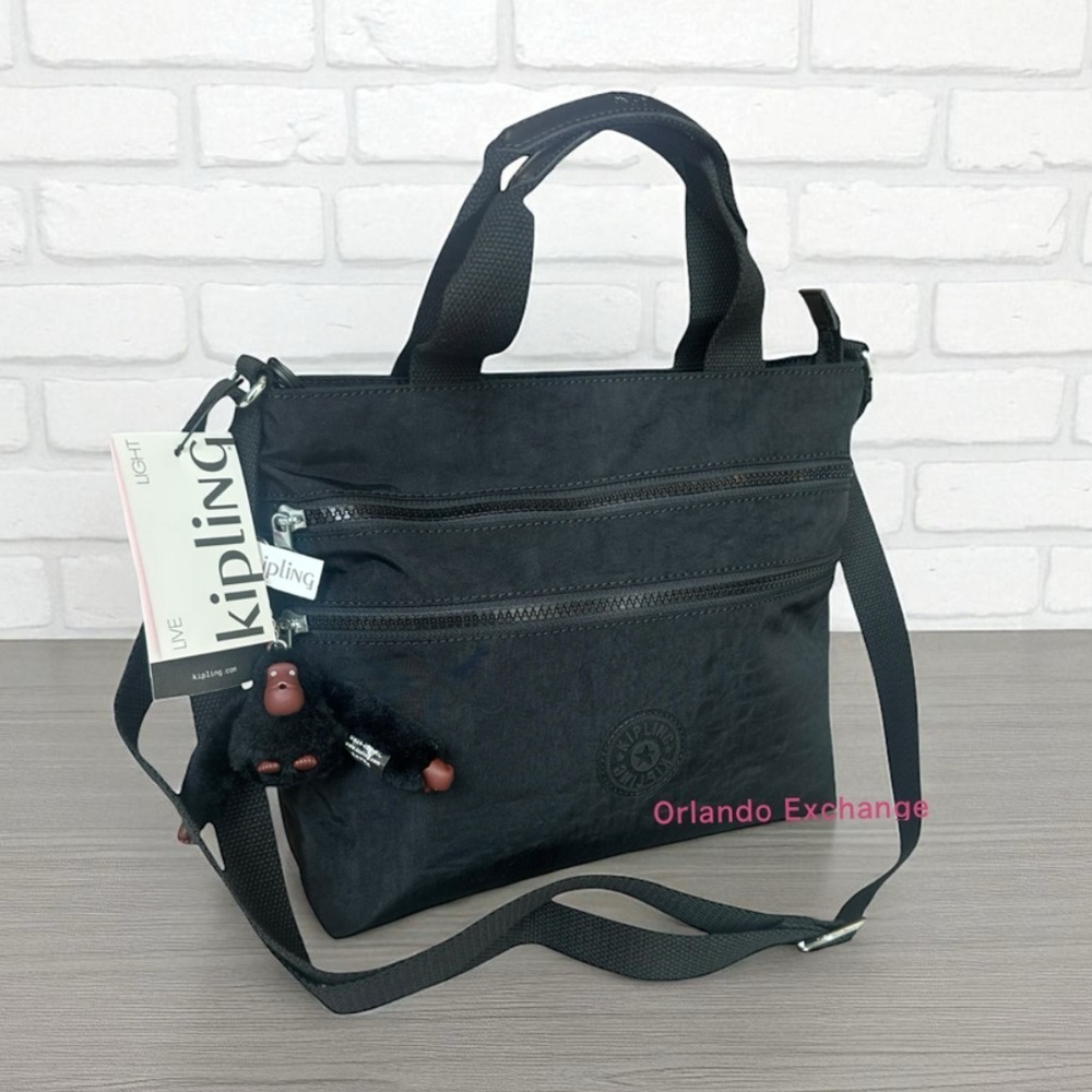 Kipling Black Miah Crossbody Bag Tote
